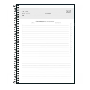 CADERNO DE MÚSICA ESPIRAL CD UNIVERSITÁRIO 80 FLS TILIBRA