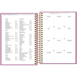 AGENDA EXECUTIVA ESPIRAL DIÁRIA NAPOLI ROSA TILIBRA