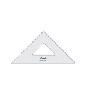 ESQUADRO DE ACRÍLICO 21CM REF 2521 (45°/45°/90°) TRIDENT